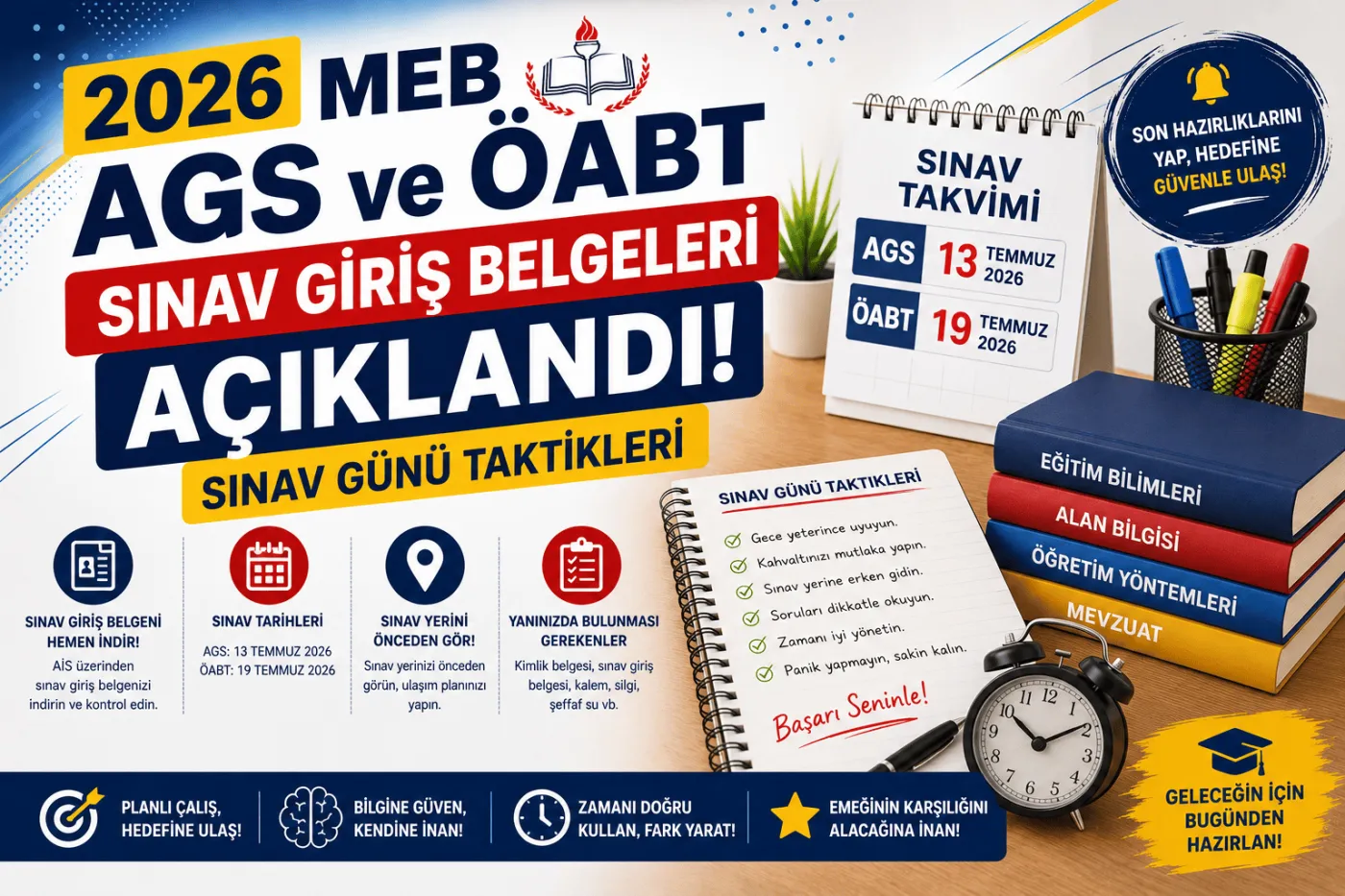 2026 MEB AGS ve ÖABT Sınav Giriş Belgeleri Açıklandı! Sınav Günü Taktikleri