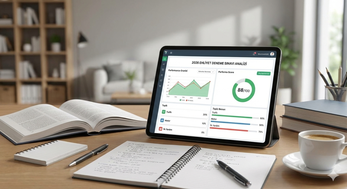 Ehliyet Deneme Sınavı 2026 – Güncel MEB Uyumlu Online Test Çöz - Online Deneme Sınavı Görseli