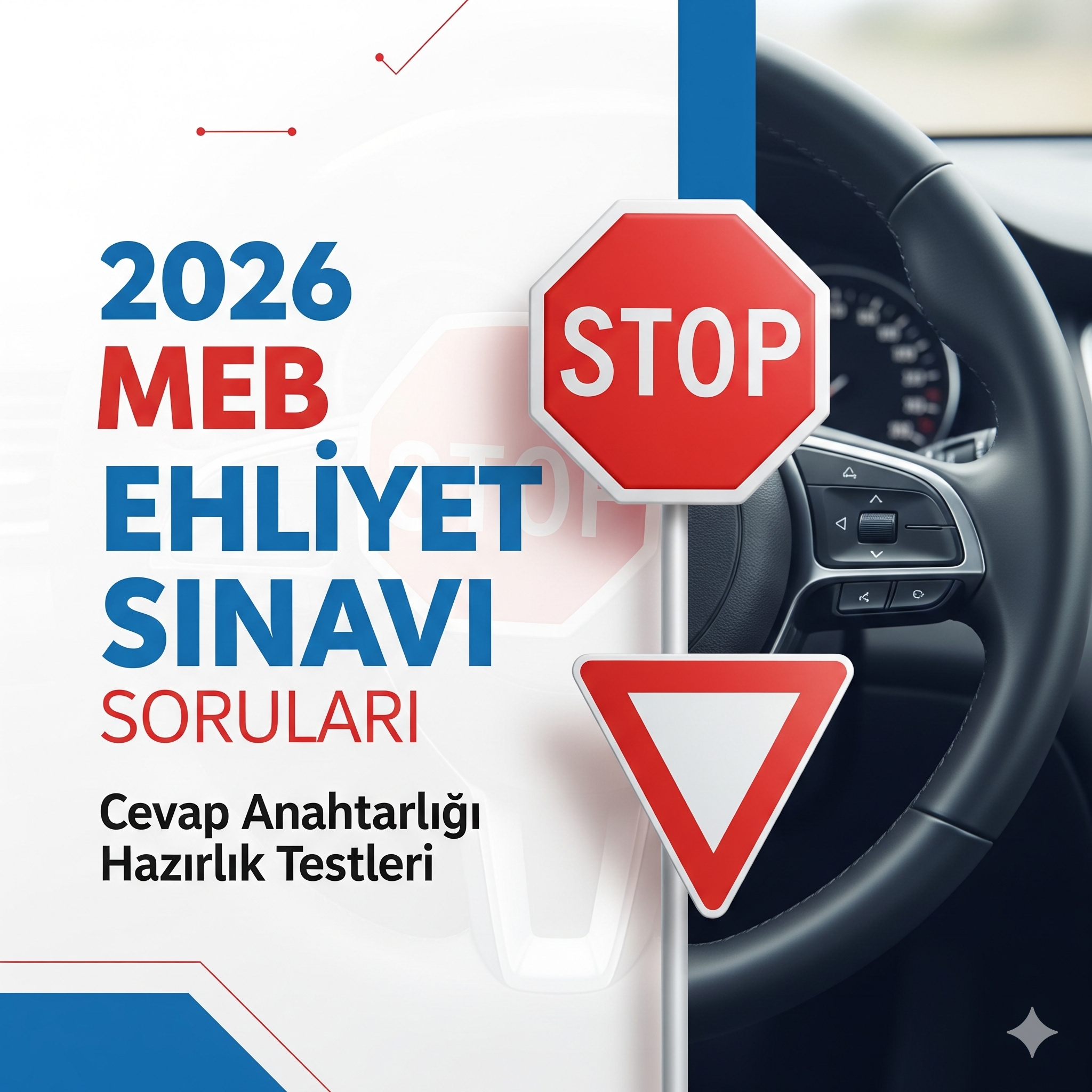 MEB Ehliyet Sınav Soruları 2026: Cevap Anahtarlı Denemeler ve Hazırlık Testleri - Online Deneme Sınavı Görseli