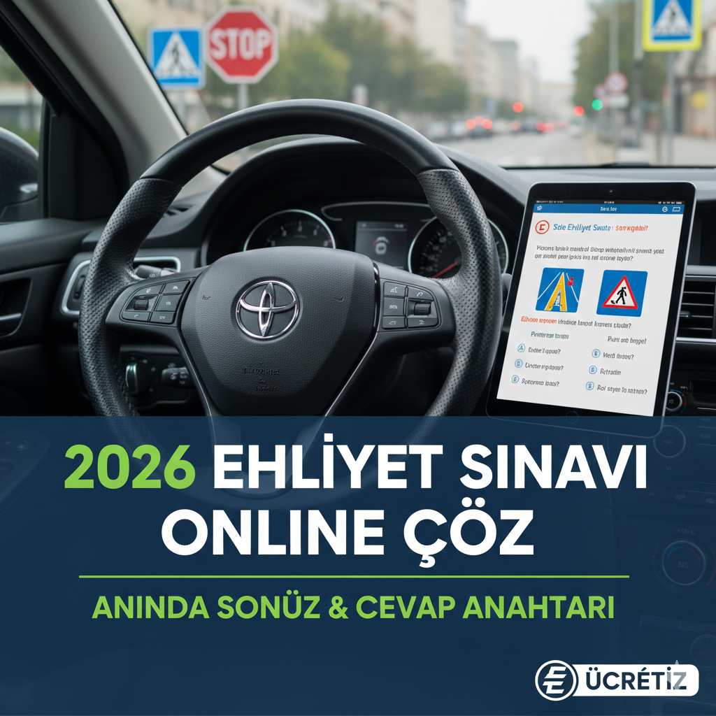 2026 Ehliyet Sınavı Online Deneme - 1 (E-Sınav Formatı) - Online Deneme Sınavı Görseli
