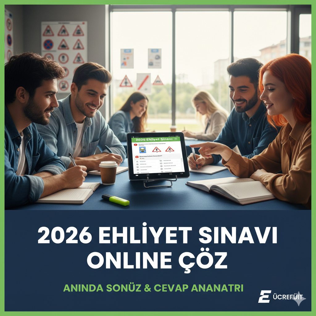 2026 Ehliyet Sınavı Online Deneme - Tam Format (E-Sınav Uyumlu) - Online Deneme Sınavı Görseli